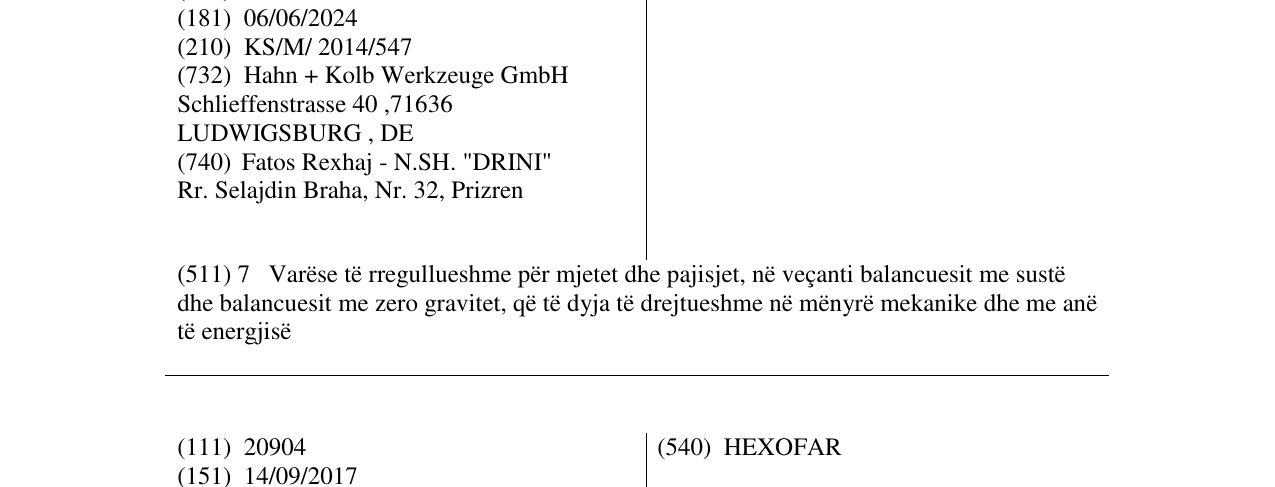 Zëri i markës AUTOSTAT në buletin