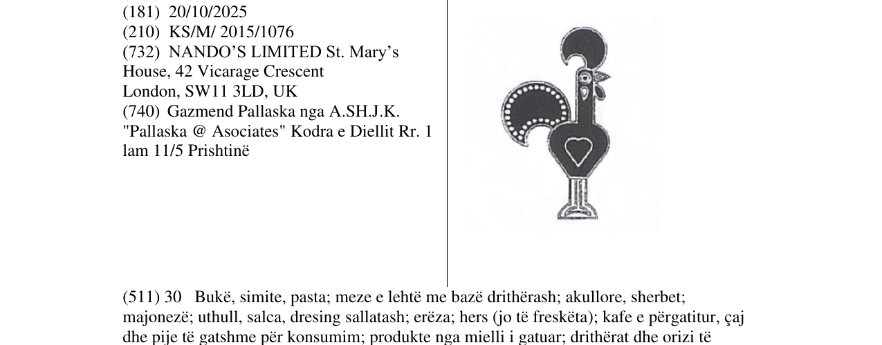 Zëri i markës Markë figurative në buletin