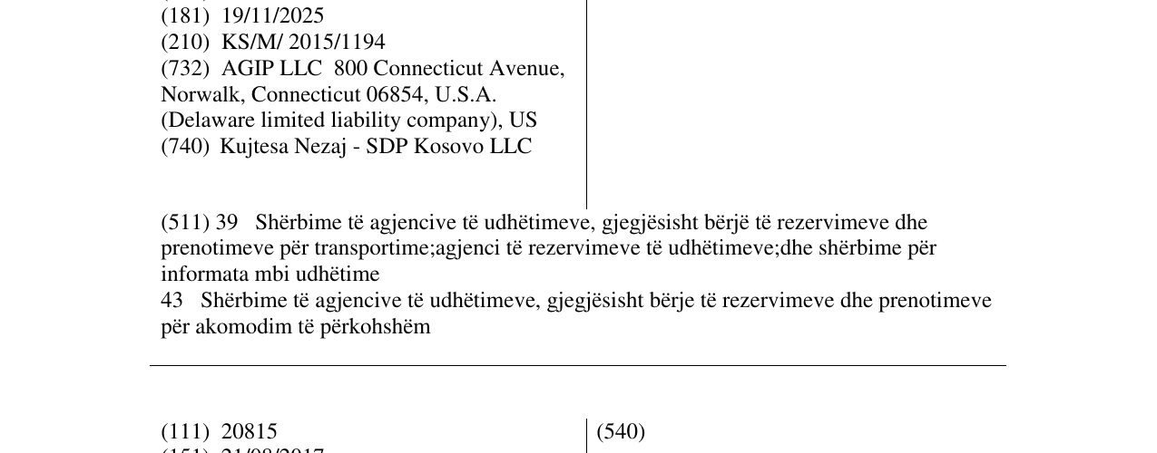 Zëri i markës AGODA në buletin