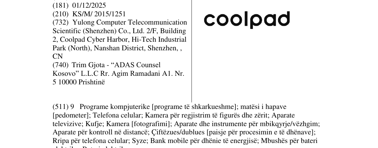 Zëri i markës coolpad në buletin