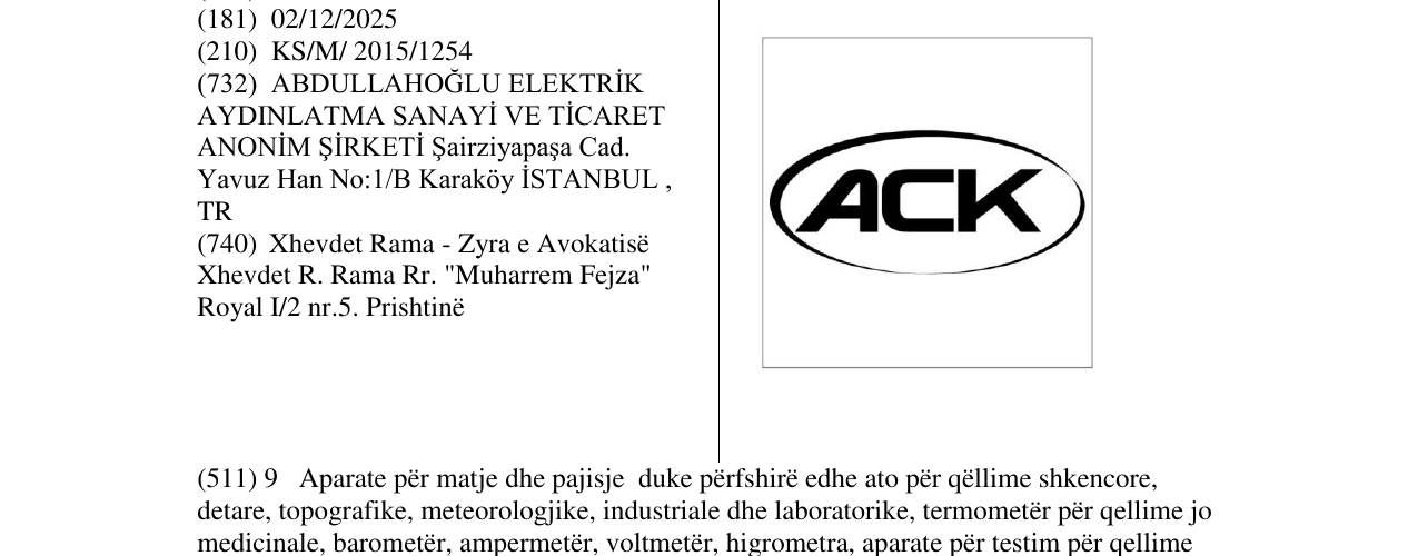Zëri i markës ACK në buletin