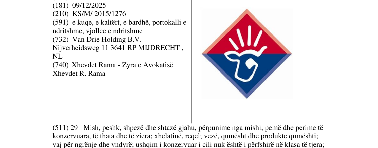 Zëri i markës Markë figurative në buletin