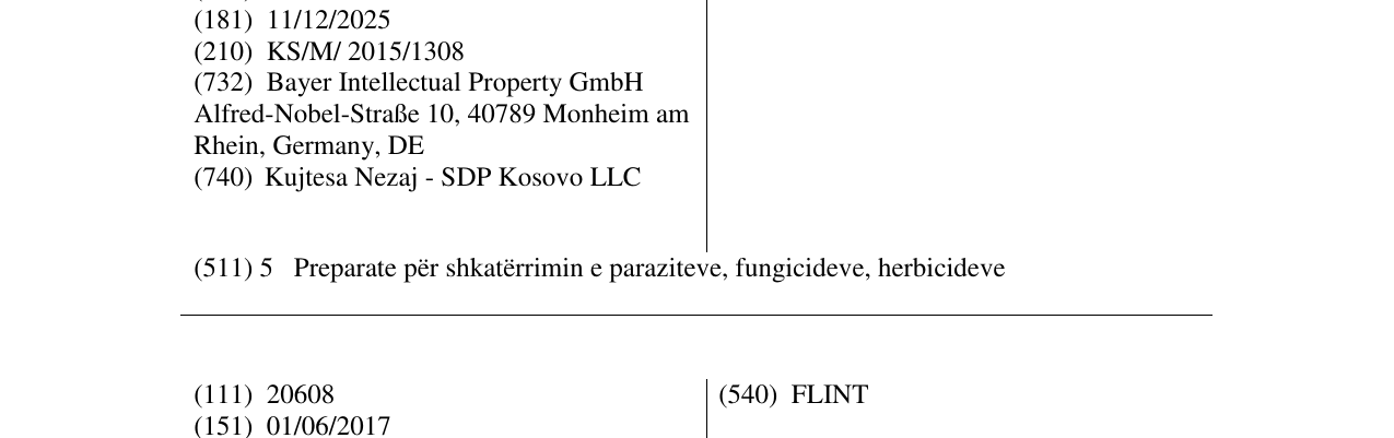 Zëri i markës INFINITO në buletin