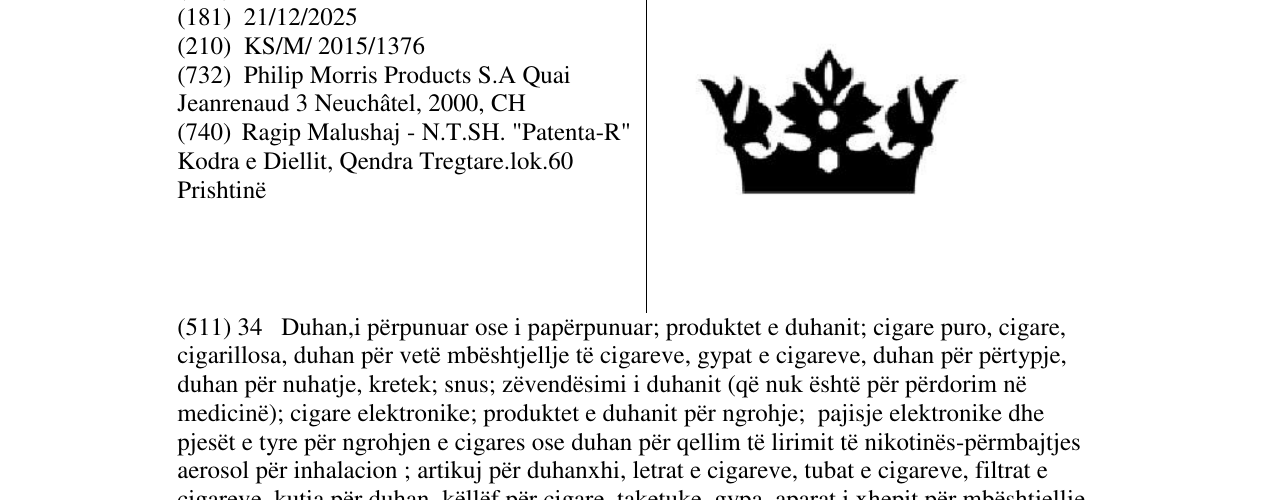 Zëri i markës Markë figurative në buletin