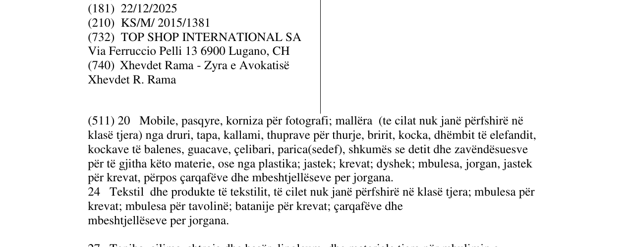 Zëri i markës NAPSIE në buletin
