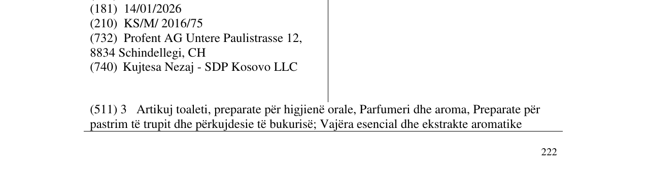 Zëri i markës TALBOT RUNHOF në buletin