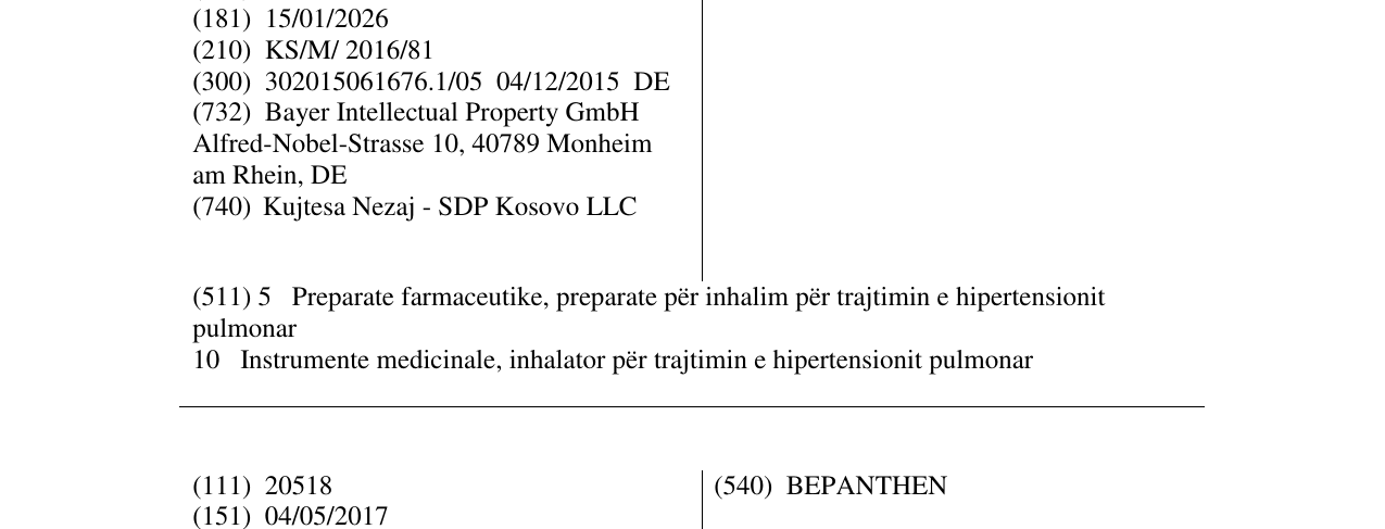 Zëri i markës AMPHELIO në buletin