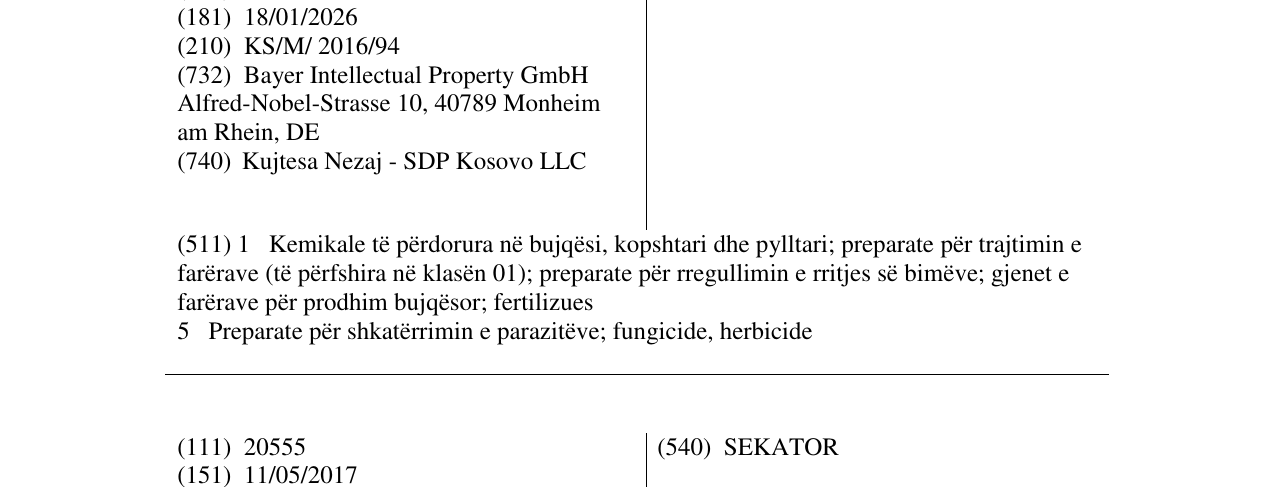 Zëri i markës TELDOR në buletin