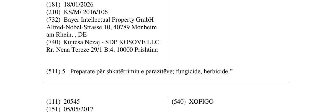 Zëri i markës FURORE në buletin