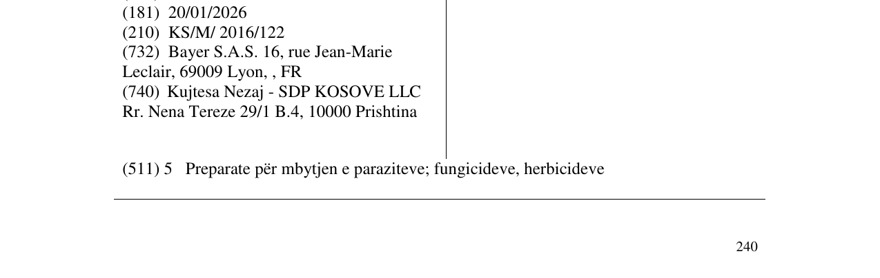 Zëri i markës MERLIN në buletin