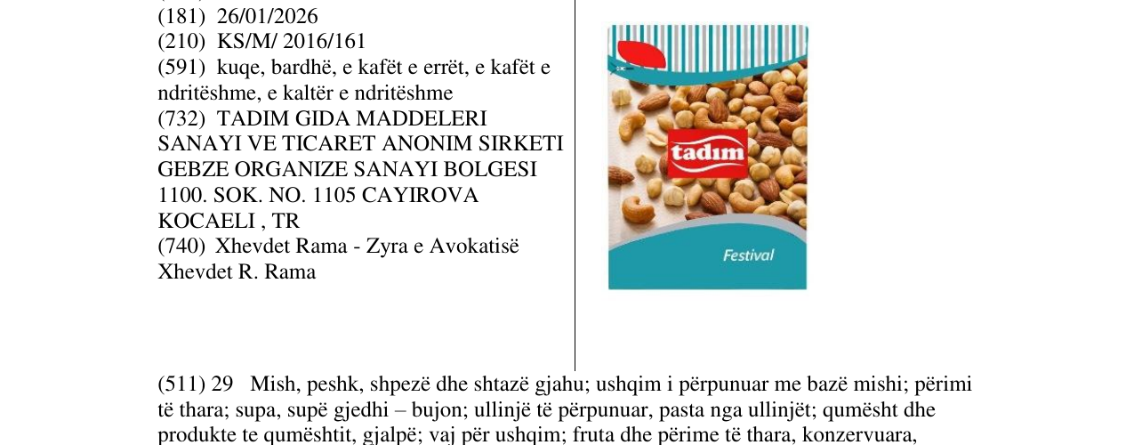 Zëri i markës tadim në buletin