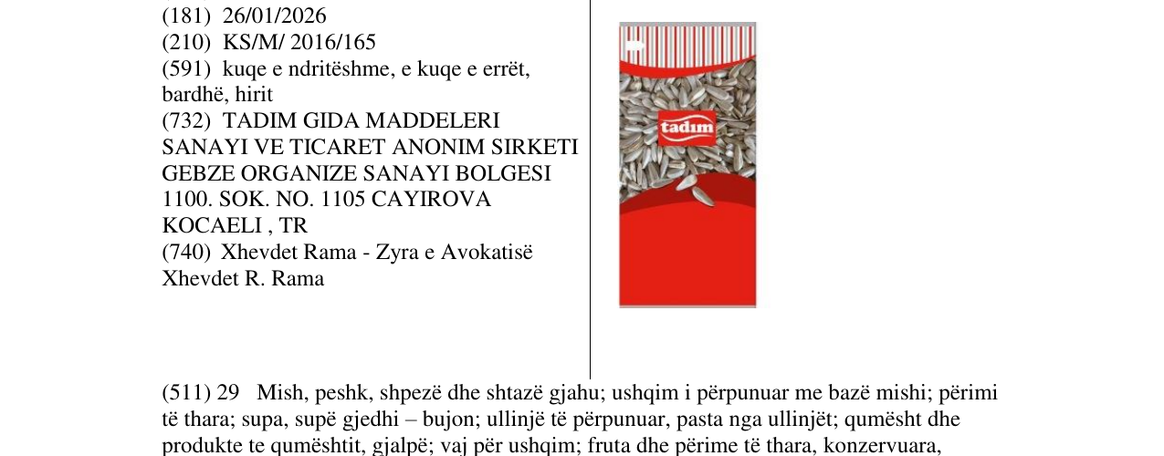 Zëri i markës tadim në buletin