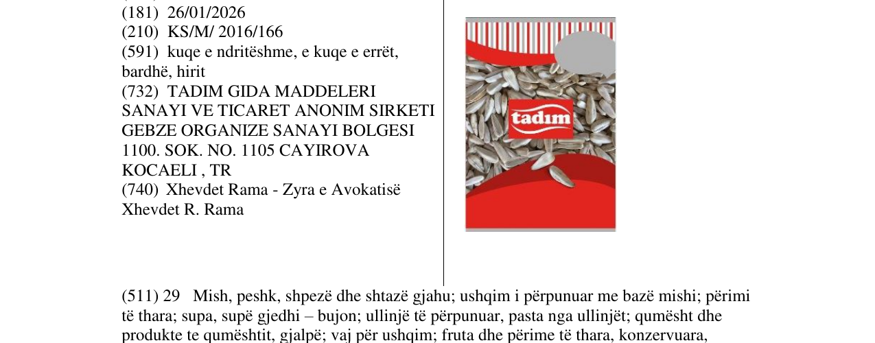 Zëri i markës tadim në buletin