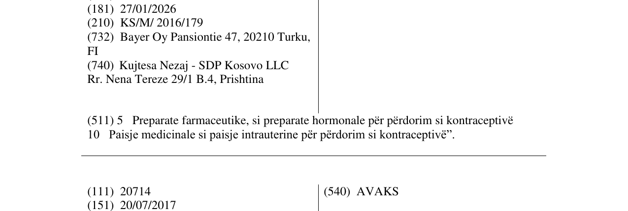 Zëri i markës KYLEENA në buletin