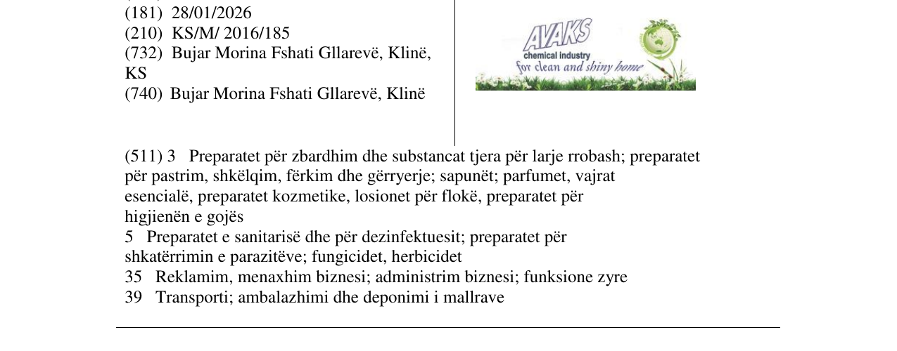 Zëri i markës Markë figurative në buletin