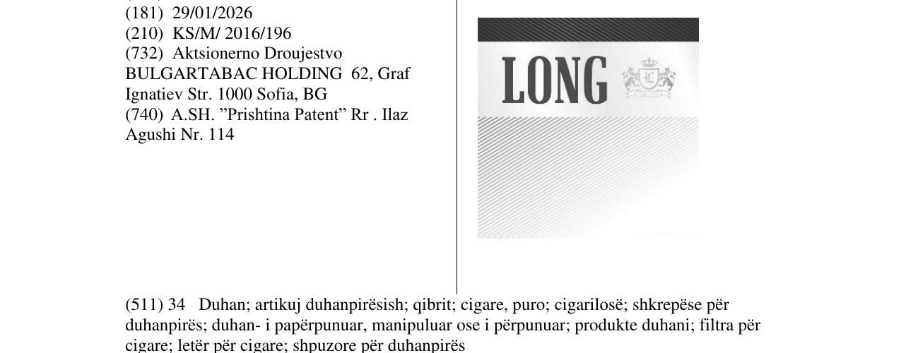 Zëri i markës LONG në buletin
