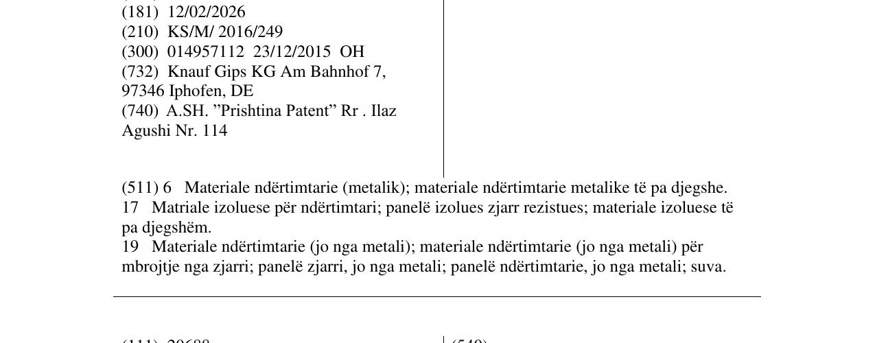 Zëri i markës Vermiboard në buletin