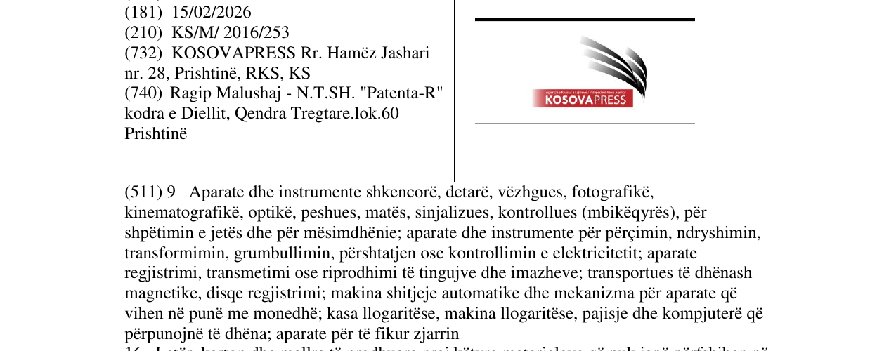 Zëri i markës KOSOVAPRESS në buletin