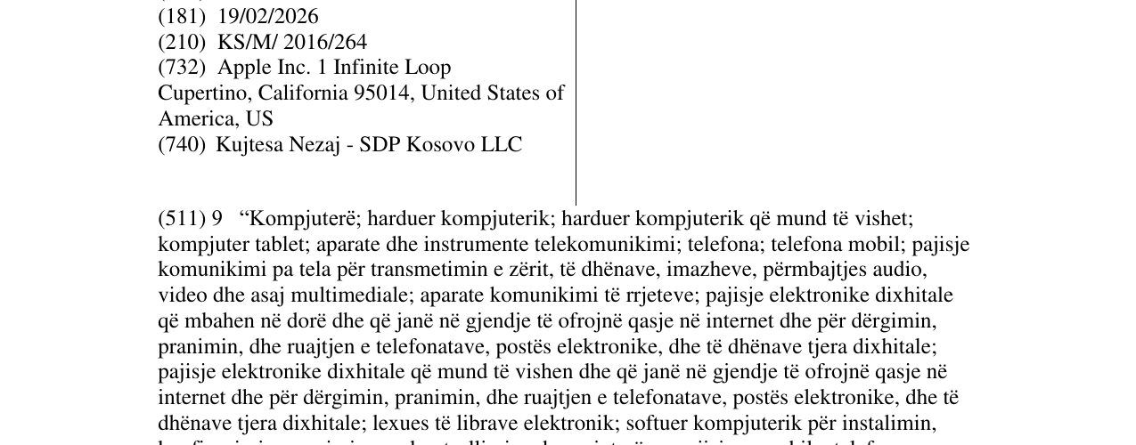 Zëri i markës ICLOUD në buletin