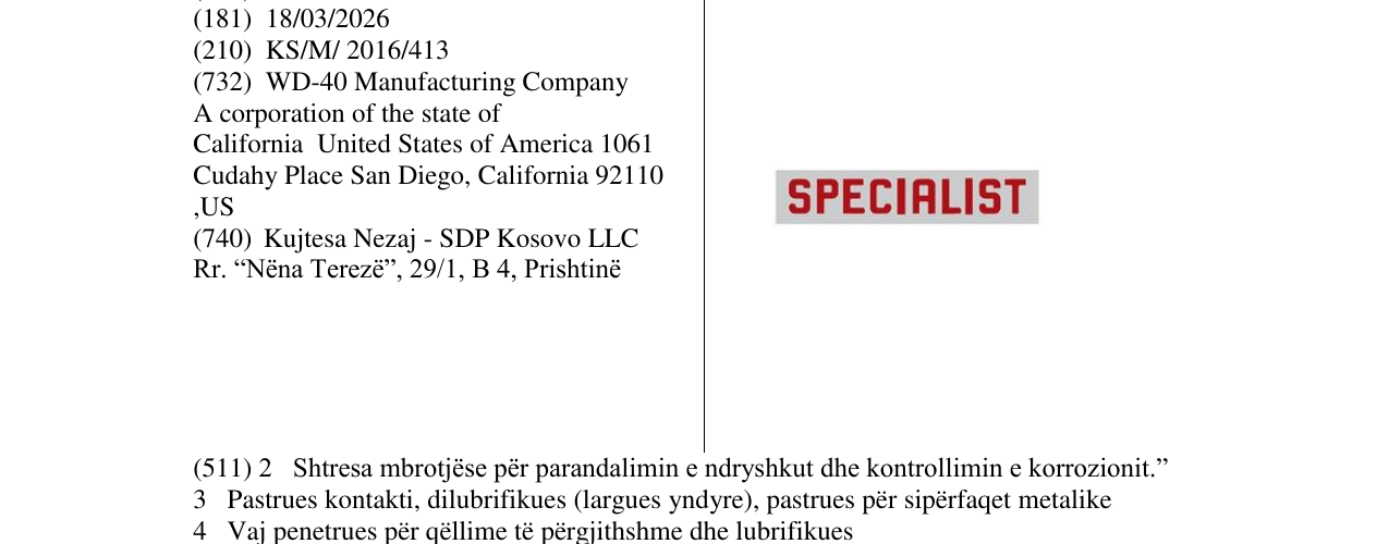 Zëri i markës SPECIALIST në buletin