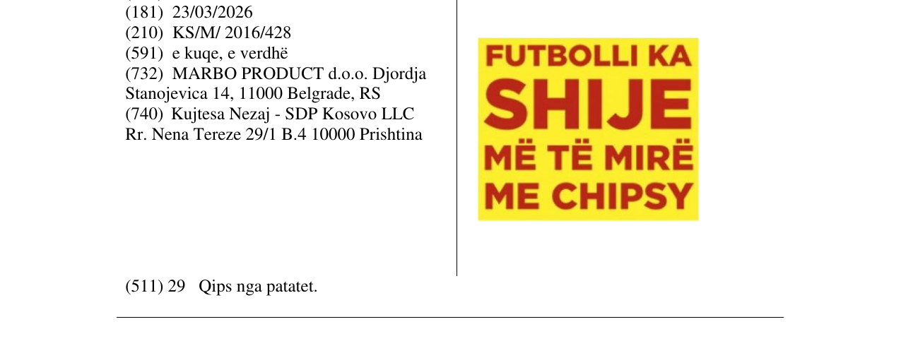 Zëri i markës FUTBOLLI KA SHIJE ME TE MIRE ME CHIPSY në buletin