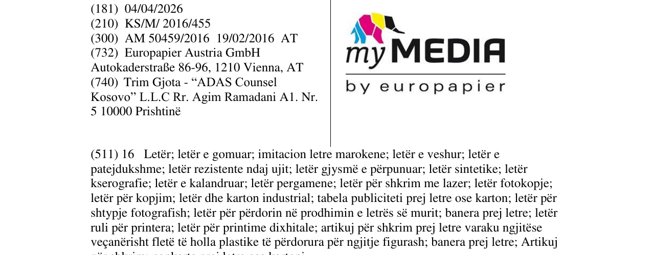 Zëri i markës my MEDIA by europapier në buletin