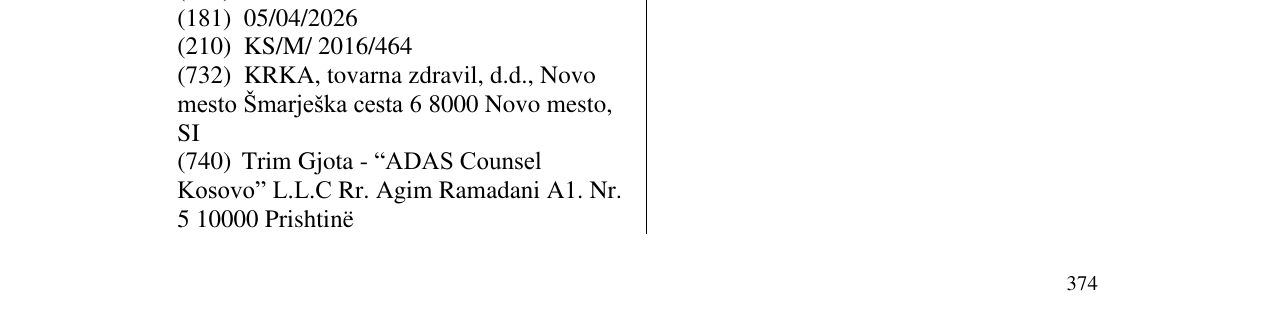 Zëri i markës ROTICOX në buletin