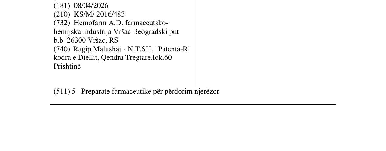 Zëri i markës DATUST në buletin