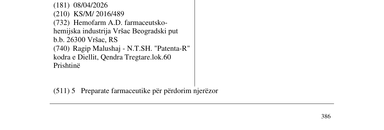 Zëri i markës TASTER në buletin
