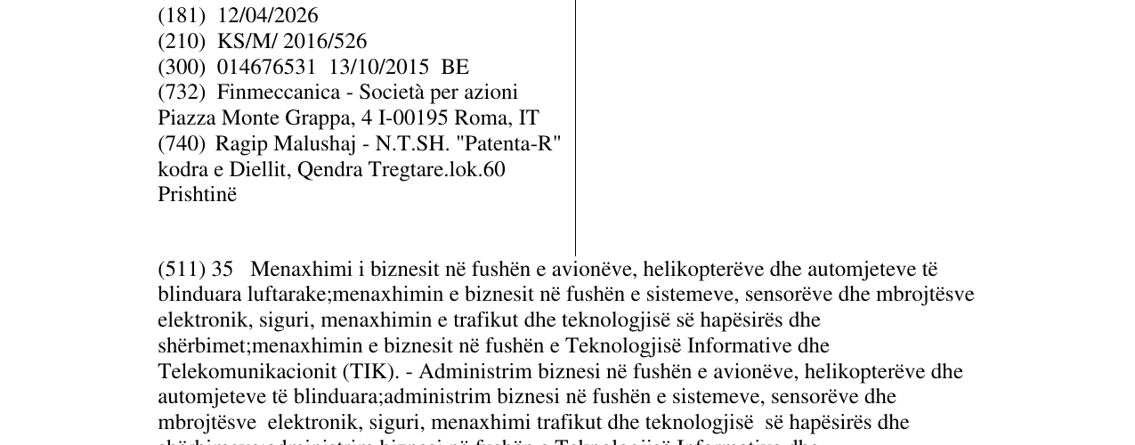 Zëri i markës LEONARDO në buletin