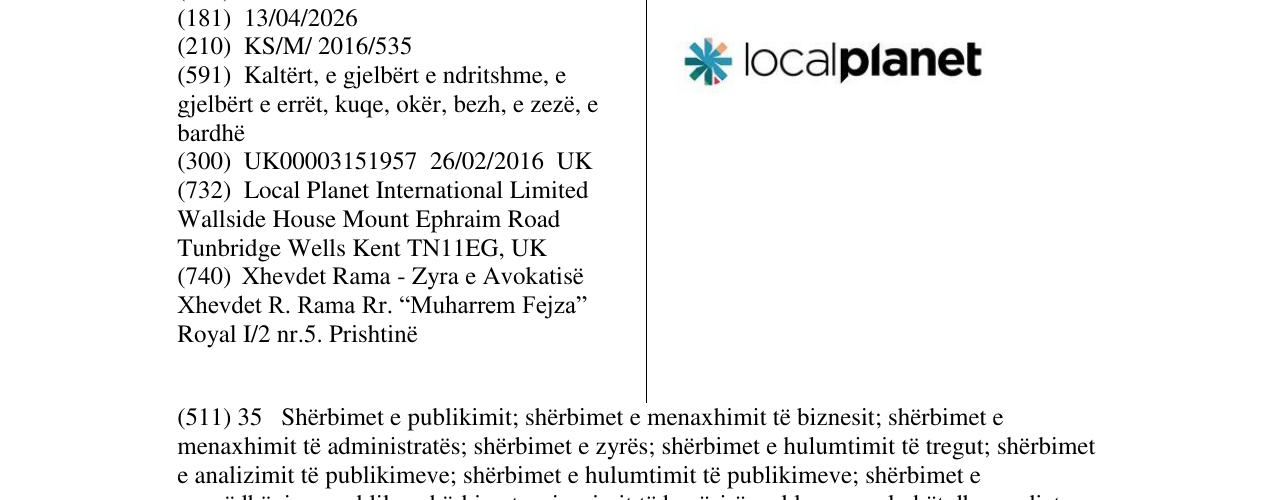 Zëri i markës localplanet në buletin