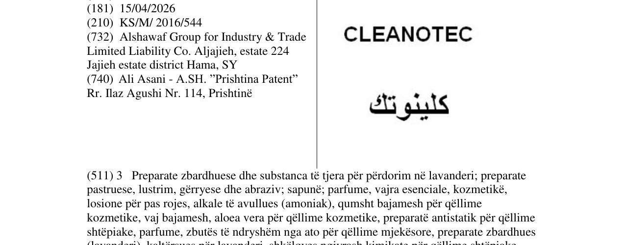 Zëri i markës CLEANOTEC në buletin