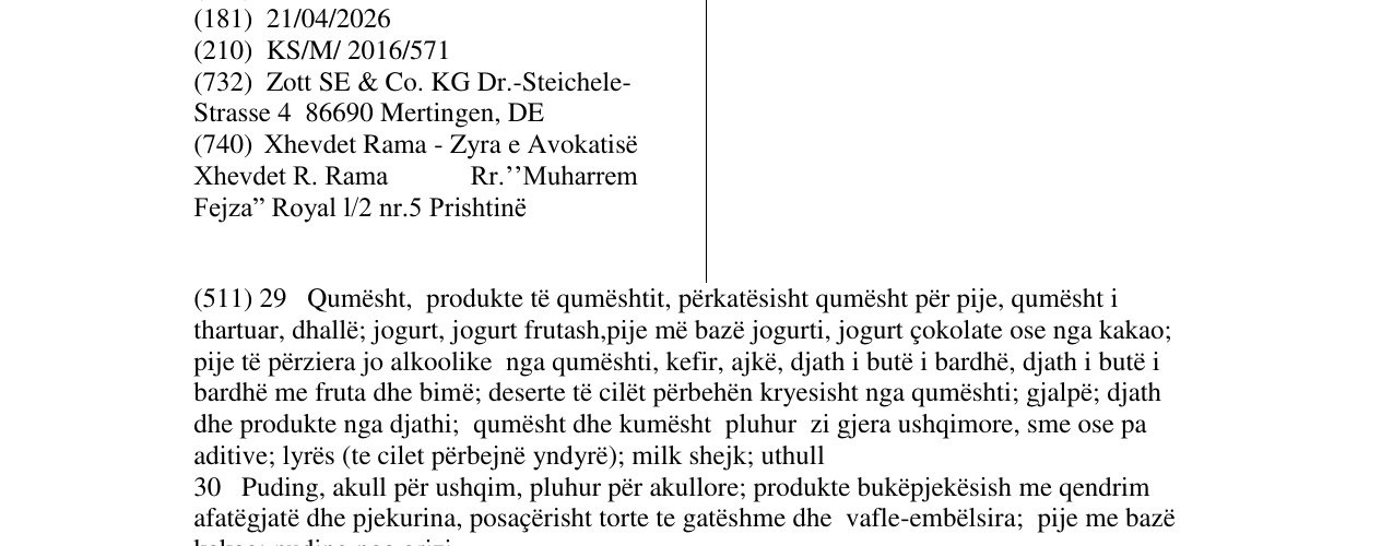 Zëri i markës Primo në buletin