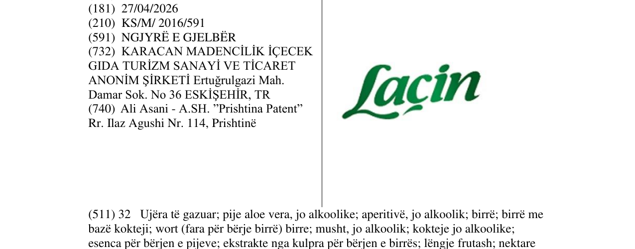 Zëri i markës Laçin në buletin