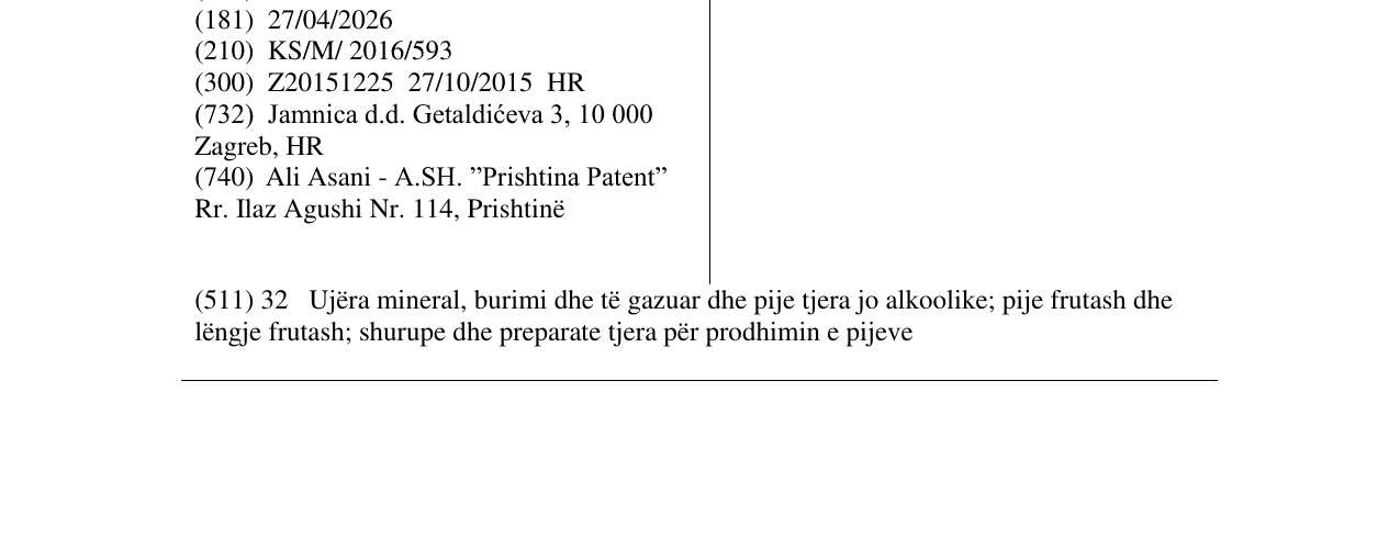 Zëri i markës JANA IZVOR ŽIVOTA në buletin
