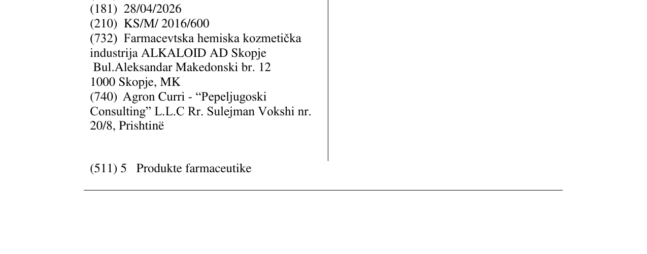 Zëri i markës MAPRAZAX në buletin