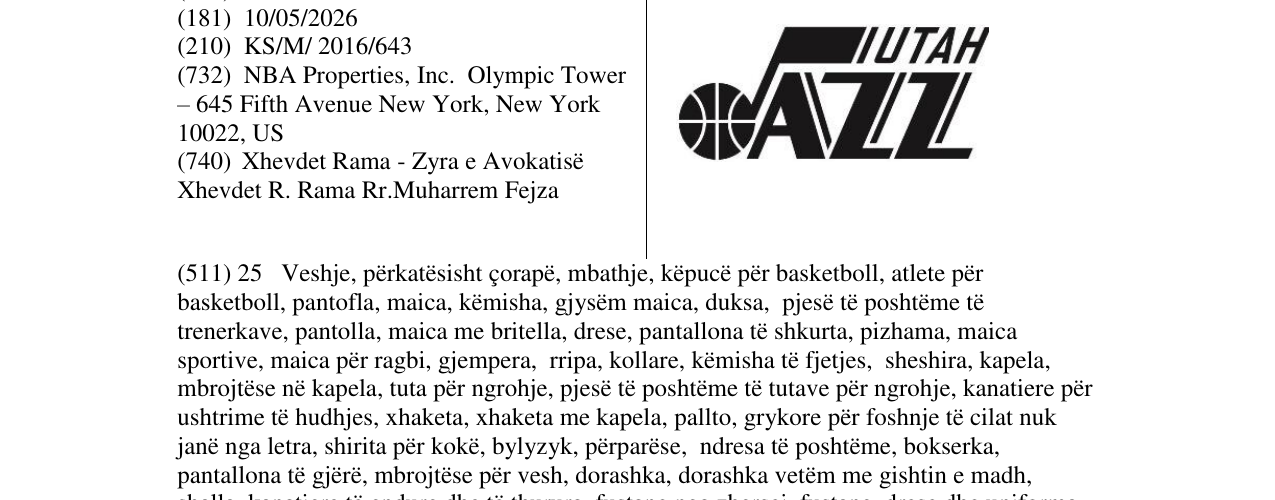 Zëri i markës Utah Jazz në buletin