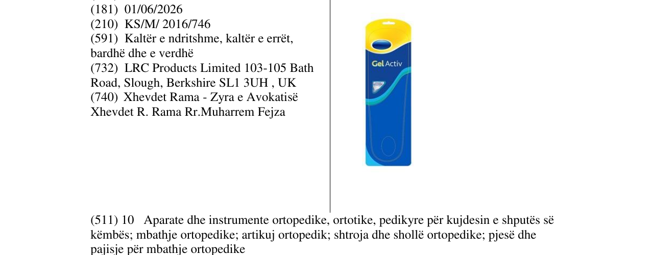 Zëri i markës GelAktiv në buletin