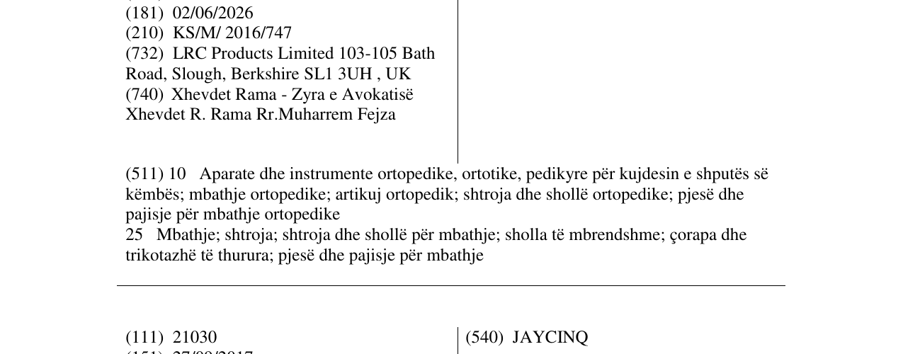 Zëri i markës GELACTIV në buletin