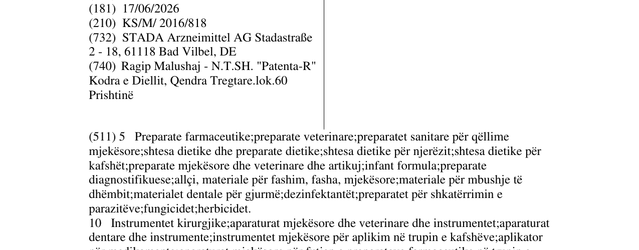 Zëri i markës RELSTEA në buletin