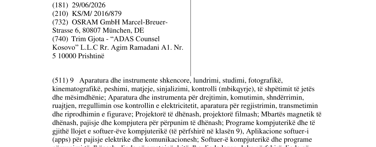 Zëri i markës EINSTONE në buletin