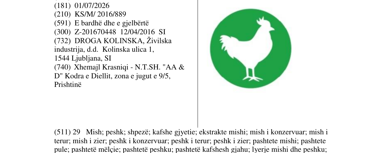 Zëri i markës Markë figurative në buletin