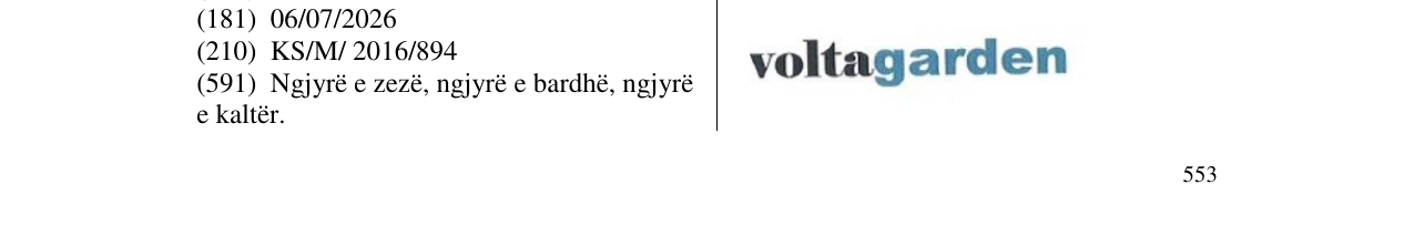 Zëri i markës voltagarden në buletin