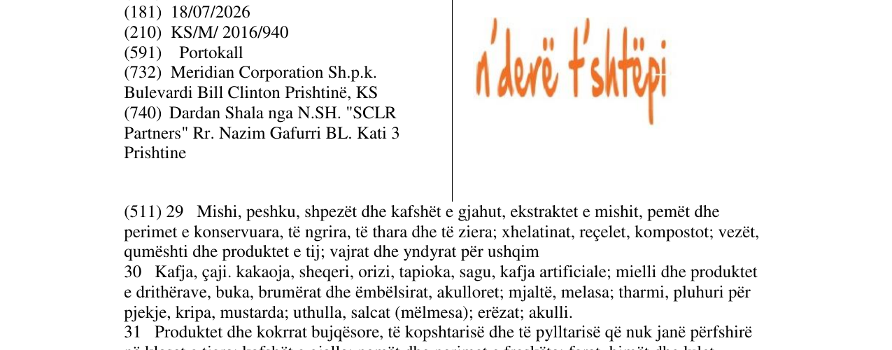 Zëri i markës n'derë t'shtëpisë në buletin
