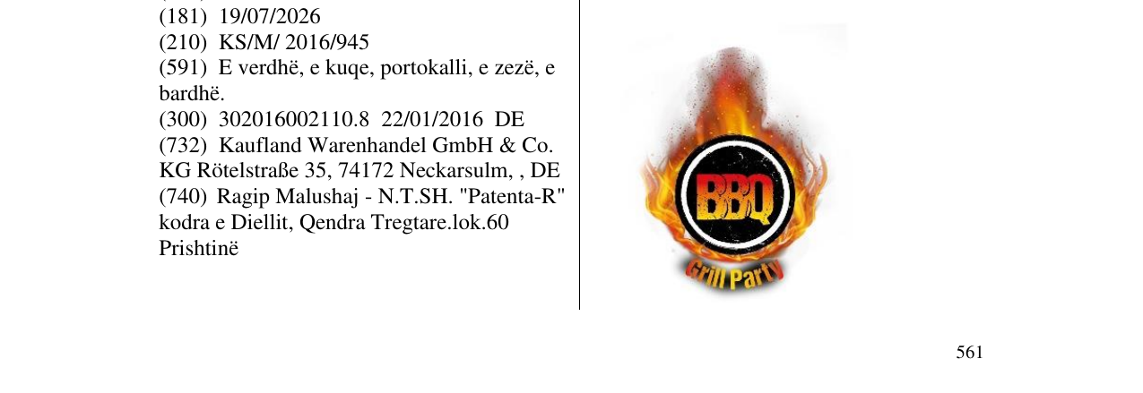 Zëri i markës BBQ në buletin