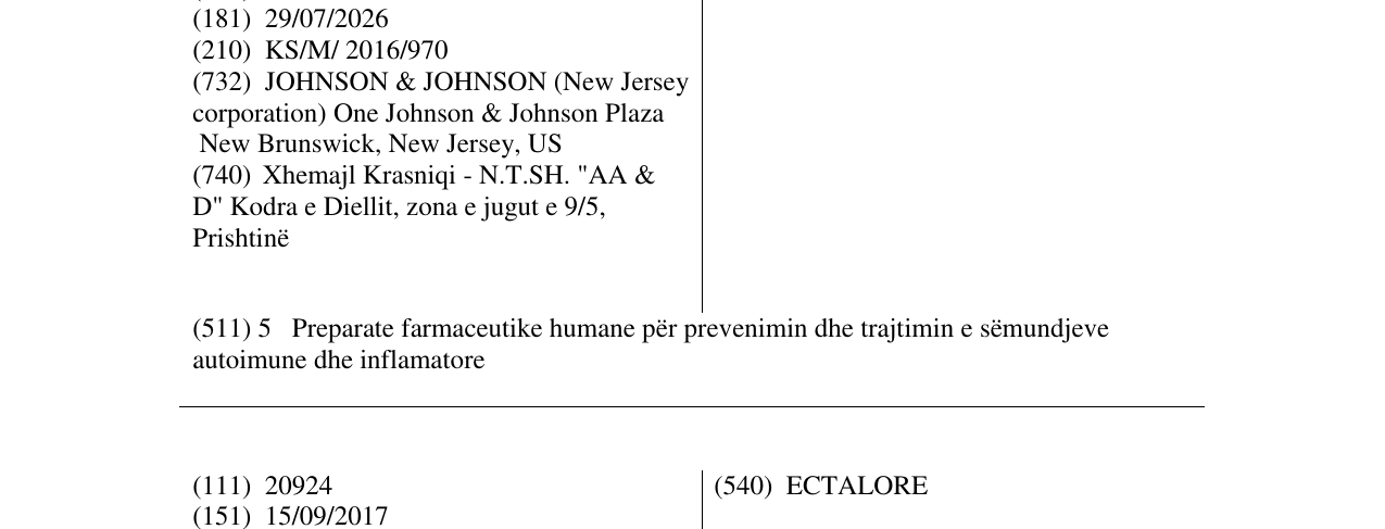 Zëri i markës VOYZATA në buletin