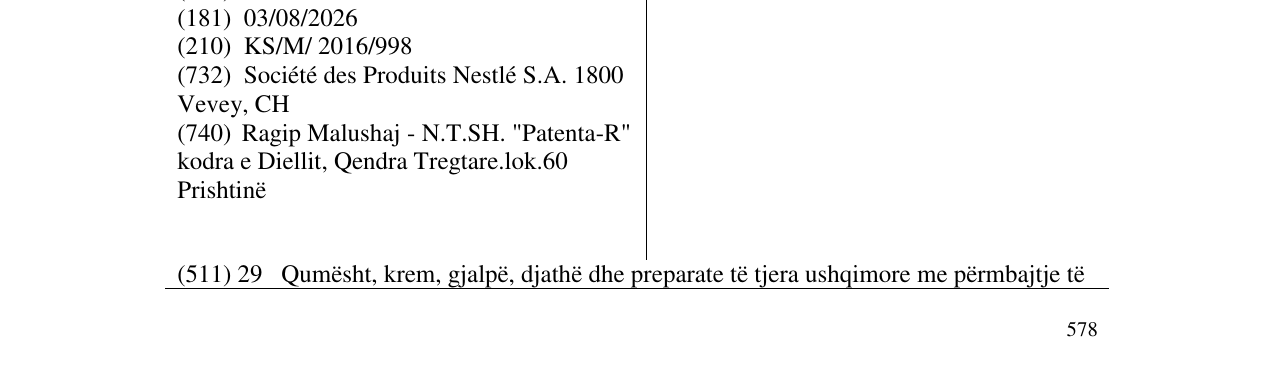 Zëri i markës NESQUIK në buletin