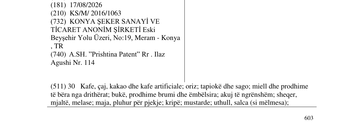 Zëri i markës Torku 1 Daha në buletin