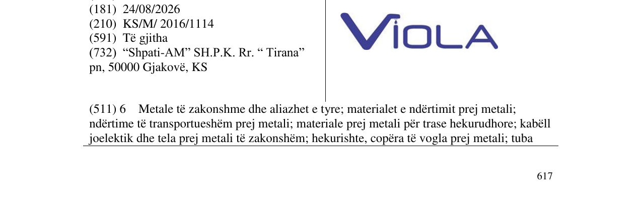 Zëri i markës ViOLA në buletin