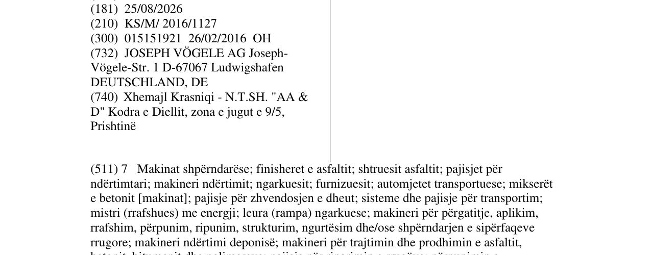 Zëri i markës VÖGELE në buletin